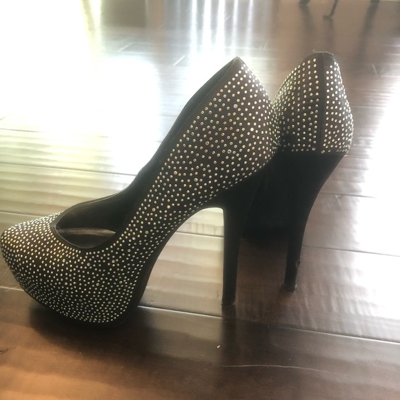 Black Crystal Pumps - Picture 2 of 3